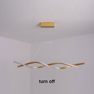 China Modern Lamp Home Decor Luxury Linear Led Black Pendant <b>Lights</b> Restaurant Hotel <b>Dining</b> Table Nordic Chandeliers Lighting - Product Image 4