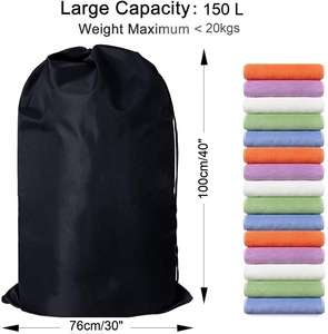 Sacca per Bucato in Nylon Resistente Personalizzabile con Chiusura a Cordoncino, Logo Stampato e Dimensioni Personalizzabili, Lavabile e Riutilizzabile per Vestiti - Product Image 6