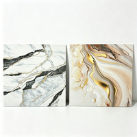 Carrelage en porcelaine effet marbre veiné or brillant 600x600mm, carrelage de sol émaillé avec ligne dorée de luxe pour la décoration intérieure de villas et d'hôtels
