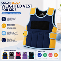 Gilet lesté pour enfants, gilet de compression pour l'intégration sensorielle, autisme, TDAH, thérapie scolaire, vente en gros, ajustable, 18 oz, en tissu