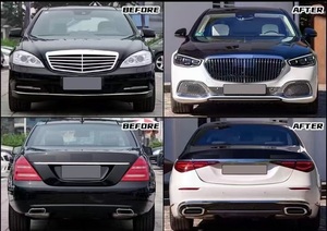 Kit Carrozzeria Paraurti Stile S680 MAY per Upgrade <span class=keywords><strong>Mercedes</strong></span> <span class=keywords><strong>Benz</strong></span> Classe <span class=keywords><strong>S</strong></span> <span class=keywords><strong>W221</strong></span> 2006-13 a W223 2021+, Ricambi Auto per <span class=keywords><strong>S</strong></span> <span class=keywords><strong>W221</strong></span> W222 - Product Image 5