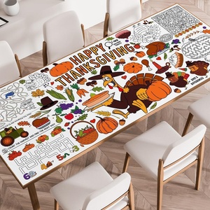 Affiche de coloriage géante pour <span class=keywords><strong>la</strong></span> famille, Thanksgiving, parent-enfant, graffiti, personnalisable, DIY, nappe <span class=keywords><strong>à</strong></span> colorier, bannière pour décoration murale - Product Image 1