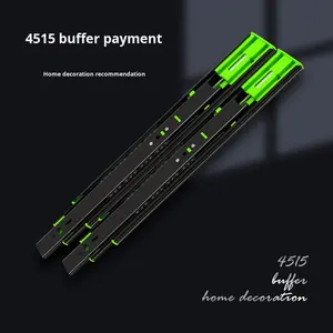 מסילות טלסקופיות שקטות עם סגירה רכה, מתכווננות, בעלות 3 קיפולים, עם מיסב כדורי, 45 מ\\\"מ, לחדר שינה וסלון - Product Image 5