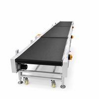 Système de convoyeur à bande en PVC pour entrepôt, manutention de colis, machine de convoyage à vitesse réglable, résistant au feu, durable, résistant à l'huile
