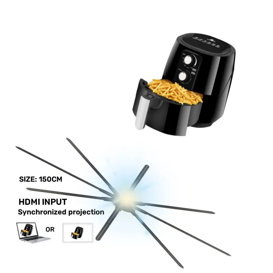 HDMI-INPUT 홀로그램 팬 사운드 컴퓨터 대화 형 3D 홀로그램 디스플레이 3D 홀로그램 광고 플레이어 HDMI-INPUT