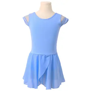 Short Sleeve Chinese Training Children's Dance Dress Summer Girls Tutu Black