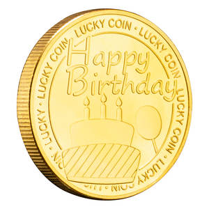 Glückwunsch-Geburtstag Münze kreatives Geschenk sammlerische vergoldete Souvenir-Münze Glückwunsch-Geburtstags-Sammlung Gedenkmünze Geschenk - Product Image 5