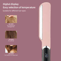 Lisseur à Huile Essentielle Amovible avec Affichage LCD de Température, Réduit les Dommages Thermiques, Anti-Frisottis