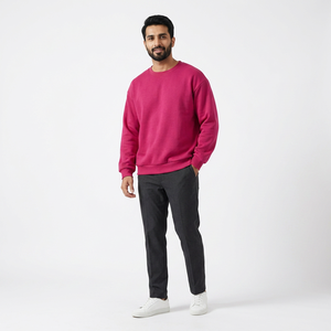 Sweat-shirt à manches longues pour homme, vente en gros, 100% coton, col rond, pour le printemps, l'automne et l'hiver, personnalisable - Product Image 1