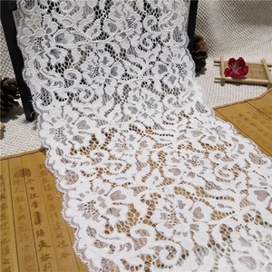 Sang Trọng Chiều Rộng 20.5Cm Thanh Lịch <span class=keywords><strong>Nylon</strong></span> Spandex Organza Đàn Hồi Ren Hoa Rộng Co Giãn Ren Trim Cho Phụ Nữ Đồ Lót Áo Ngực - Product Image 3