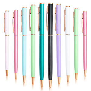 Bolígrafo Deportivo con Logotipo de Color Elegante, Escritura Suave, Punta de Bola de 1.0 mm, Punta Mediana, Regalos Metálicos, Precio - Product Image 1