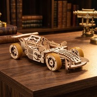 Rompecabezas 3D de Madera de Diseño Personalizado, Modelo de Escultura de Auto de Carreras, Superauto, para Decoración de Habitaciones o Sala de Pasatiempos