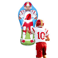 Cible de lancer de football gonflable, mannequin d'entraînement de lanceur de football gonflable avec filet de capture, jeu sportif pour enfants intérieur/extérieur