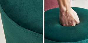 Chaises de salle à manger minimalistes pour la maison, rembourrées, en <span class=keywords><strong>fer</strong></span> <span class=keywords><strong>forgé</strong></span>, style moderne, tabourets en velours nordique pour hôtel - Product Image 2