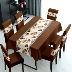 ผ้าปูโต๊ะโพลีเอสเตอร์ราคาน่าดึงดูด (ขนาด 140 * 210 ซม.) พร้อมผ้าคลุมเก้าอี้ผู้ผลิตหกใบใน Yiwu