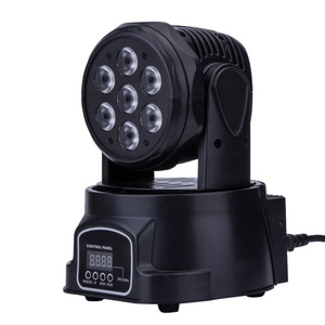 Hot bán 7*40W <span class=keywords><strong>10W</strong></span> DMX ánh sáng Câu lạc bộ đêm LED di chuyển đầu ánh sáng Disco DJ ánh sáng sân khấu di chuyển đầu - Product Image 1