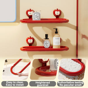 Organizador de <span class=keywords><strong>Pared</strong></span> para Baño de Plástico UFORU, Diseño de Manzana, Estante de Baño, Soporte de <span class=keywords><strong>Pared</strong></span>, Estante de Almacenamiento, Estante de Almacenamiento Montado en la <span class=keywords><strong>Pared</strong></span> de la Cocina - Product Image 2