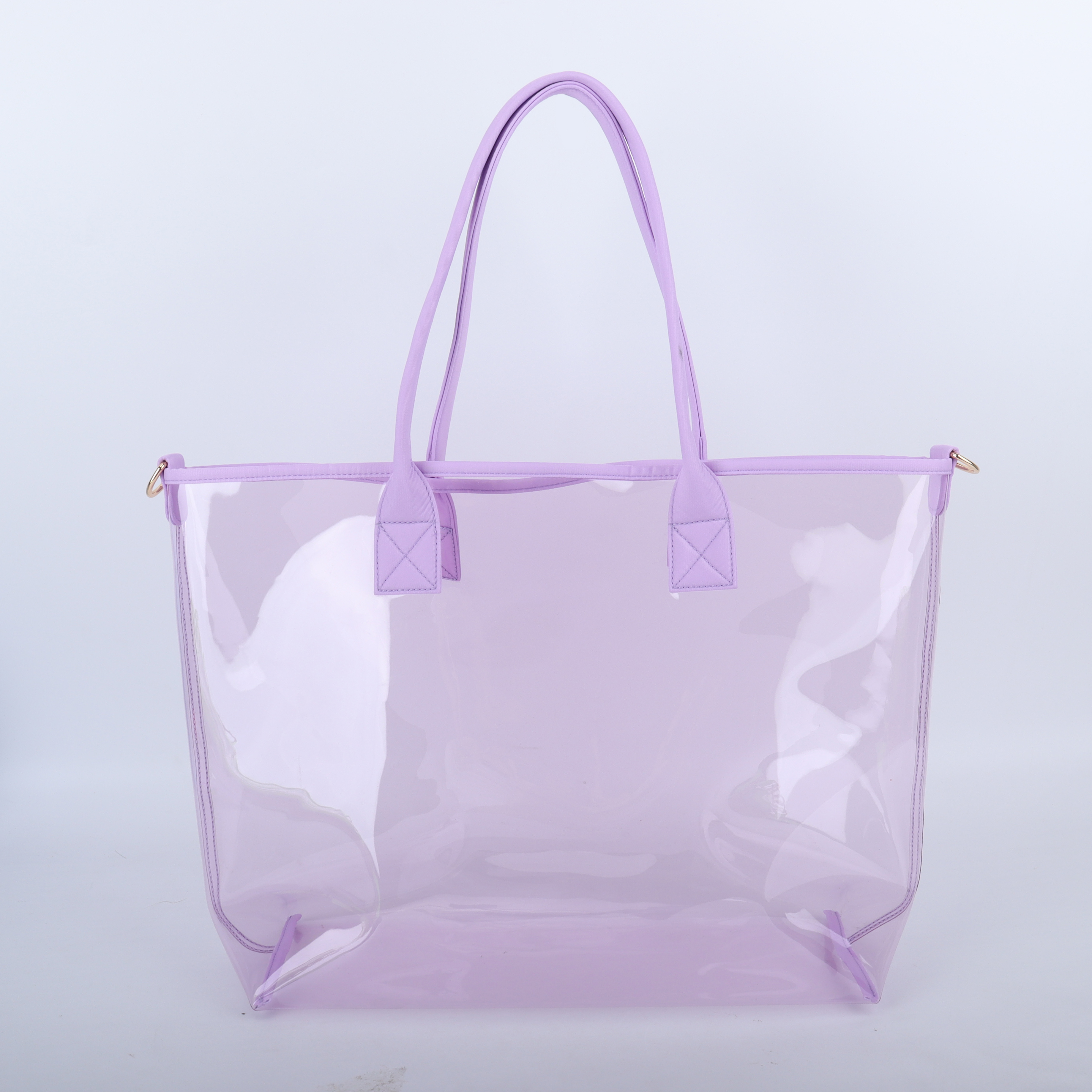 Tote trasparente viola