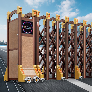 Phong Cách Hiện Đại Nhôm Thông Minh Trượt Hàng Rào Cổng Tự Động Ngoài Trời Nhà Máy Kho Schiebetor Có Thể Thu Vào Cửa Trượt - Product Image 1