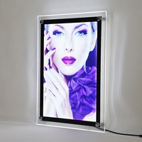 Boîte à lumière LED magnétique flottante Instax Clear Decor Prints Paintings, impression couleur, ultra-mince, 10000 lumens, A3/A4/A2, acrylique