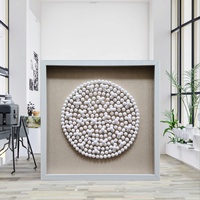 Nouveau matériau écologique fait à la main, mur de cadre d'ombre, décoration artistique de la maison