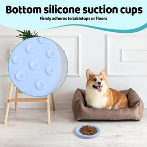 Nouveau bol en silicone pour chien, gamelle anti-glouton, tapis de léchage pour animaux, assiette nid d'abeille pour chien, bol anti-glouton pour l'alimentation lente - Product Image 5