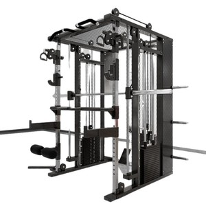 Machine Smith avec système de croisement de câbles, équipement d'entraînement multifonctionnel, rack de musculation robuste, cadre d'entraînement combiné pour fitness - Product Image 5