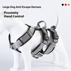 Eco-Friendly reflexivo poliéster Pet arnês botão encerramento grande cão anti-fuga arnês para médio grande porte canino - Product Image 3