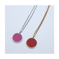 Pendentif collier à mémoire d'image personnalisé Gravure au laser flans ronds Accessoire-Cadeaux fantaisie