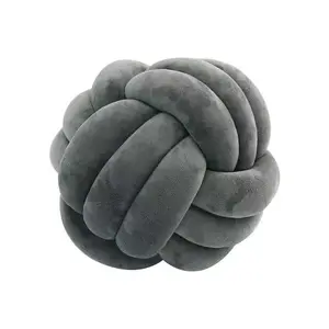 Top Ranking 22CM Solid Color Spandex Knot Ball Custom Pillow Handmade Sofa Cushions For Home Decor Gift Toy