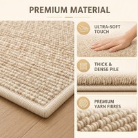 Moderner Gerippter Textur-Teppich Großer Minimalistischer Linearer Beige Teppich Großer Nordischer Stil Teppich für Wohnzimmer-Dekoration