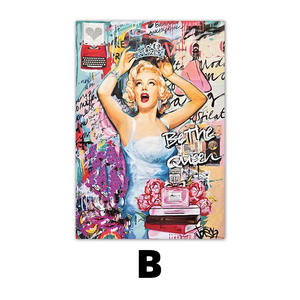 Peinture sur toile abstraite moderne de personnage célèbre, <span class=keywords><strong>art</strong></span> mural <span class=keywords><strong>POP</strong></span> graffiti de haute qualité pour la décoration murale de la maison ou du bureau - Product Image 6