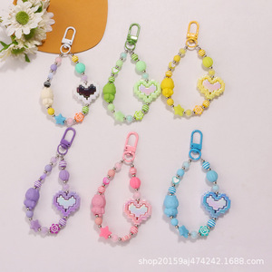 พวงกุญแจตุ๊กตาโดพามีนน่ารักสีสันสดใสใหม่พวงกุญแจรูปการ์ตูนโซ่โทรศัพท์หูฟังเคสกระเป๋าของตกแต่ง - Product Image 1