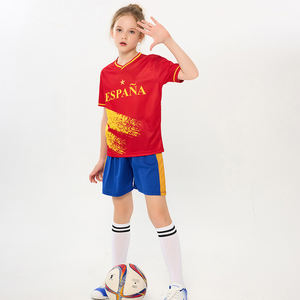 Venta al por mayor <span class=keywords><strong>España</strong></span> niños fútbol Jersey personalizado impreso niños y niñas fútbol Jersey barato transpirable <span class=keywords><strong>equipo</strong></span> uniforme - Product Image 3