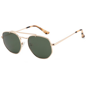 Gafas de Sol de Piloto Unisex, Lentes Ovaladas con Degradado Azul, Montura Dorada de Aro Completo, 100% Protección UV, Uso en Exteriores, Adultos - Product Image 5