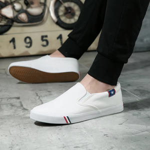 Мужская парусиновая обувь без застежек, темно-синяя джинсовая обувь белого и черного цветов, для весеннего сезона, оптом - Product Image 5