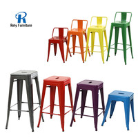 Tabouret de bar en fer antique, avec dossier, fabrication professionnelle, chic, doré