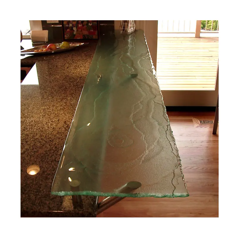 Custom Size Hot Melt Dikke Fusion Glas Bar Tops Leverancier