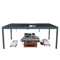 Pérgola Bioclimática de Aluminio UOGEL M3 para Playa, Ofrece Sombra Confiable y Refugio Impermeable, Certificación CE, Ideal para Surfistas