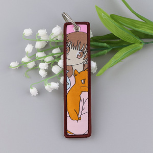 2026 New Designs 6 Designs Japan Style Fruits <b>Baskete</b> Woven Cartoon Pattern Keychain Bell Journey Embroidered Keychain - Product Image 4