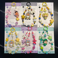 Skullpanda Crybaby DIY Accessoires de téléphone en plastique acrylique Bracelet coloré Charme de téléphone Mobile Mignon Popmart Vente en gros Porte-clés