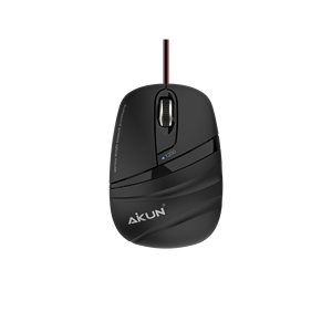 Aikun เม้าส์มินิออปติคอลแบบมีสาย3D 1200 dpi สาย USB ล้อยางปลั๊กแอนด์เพลย์ - Product Image 1