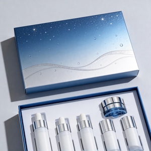 Boîte cadeau rigide personnalisée avec insert <span class=keywords><strong>en</strong></span> papier pour pot de crème cosmétique, coffret cadeau pour soins de la peau - Product Image 2