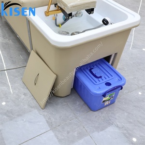 KISEN 90L Portable Shampoo <b>Bed</b> Large Capacity Beauty <b>Bed</b> for Hair Salon and Barber Shop Pipeless Massage Table with Water Tank - Product Image 5