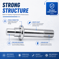 Tige de connexion en acier au carbone zingué pour roulettes, boulon d'axe à insertion de roue LY-040, quincaillerie de remplacement pour roulettes industrielles