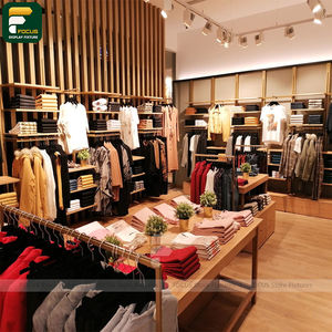 Étagère de présentation de vêtements élégante pour la vente au détail, comptoir de vêtements, armoire à vêtements, meuble en verre, mobilier commercial - Product Image 1