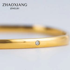 Hot Sale Unisex <b>Stainless</b> <b>Steel</b> Square Bracelet Single Stone Diamond Minimalist Fashion Customized Engagement Buddhism <b>Bangles</b> - Product Image 1