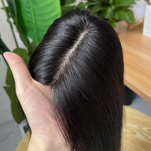 Swanee热卖8x12cm厘米丝绸基人发假发发夹，刘海雷米发夹，适合女性 - Product Image 1