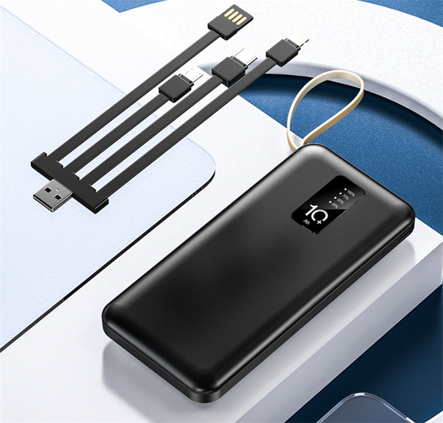 Mobile Phone Power Bank Fast Charging with Cord Large Capacity 5000 MAh Portable Outdoor Power Bank