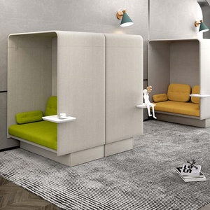 <b>Office</b> Private Meeting <b>Sofa</b> High Back Chatting <b>Sofa</b> Commercial Chatting Area Morden Soundproof Meeting Pod - Product Image 6